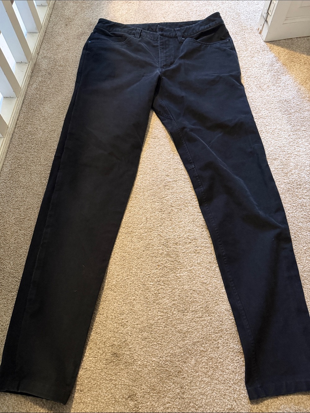 lululemon athletica black utilitech Straight-Leg Jeans